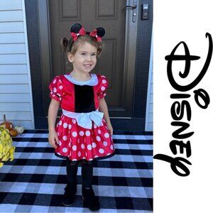 Disney | Minnie Mouse Halloween Costume And Ears | Size 2-3